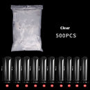 500PCS DIY Manicure Clear Wearable Full Cover False Nails XXL Long Ballet Square