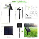 2x200 LED Solar String Light Outdoor Copper Wire Garland Lamp (Colorful)
