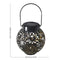 LED Metal Solar Lantern Light Waterproof Hollow Projection Lamp (Black) Newly