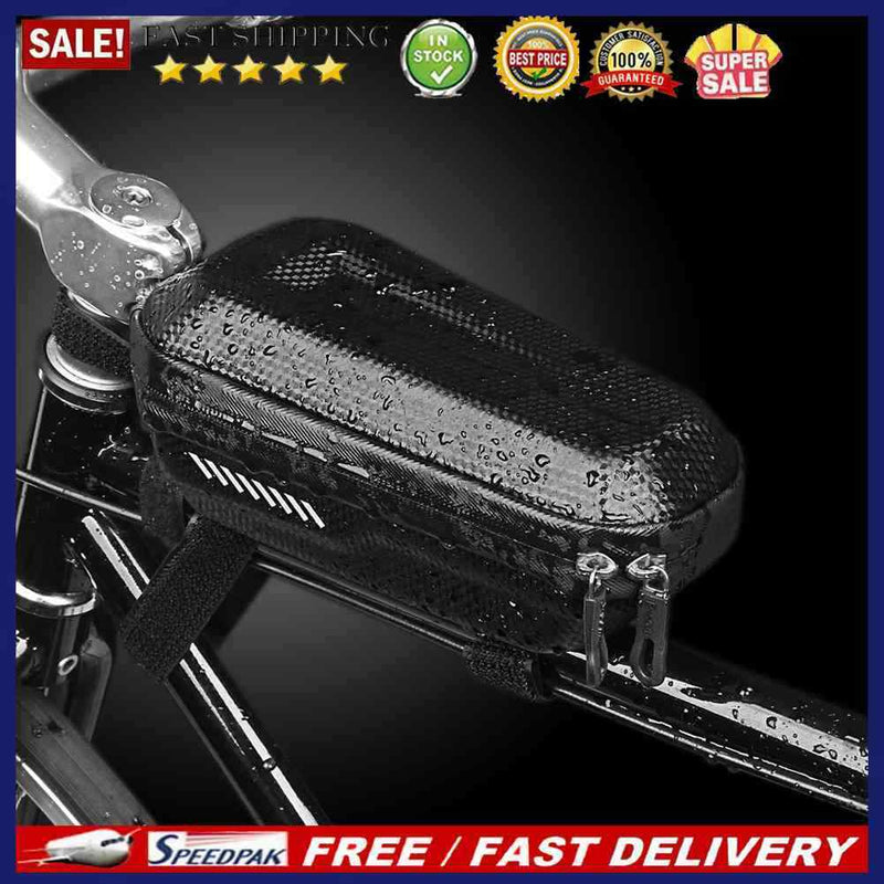 1.2L Waterproof Reflective Road MTB Bike Bags Front Top Tube Phone Holder Case