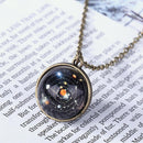 Unisex Unique Luminous Universe Glow in the Dark Ball Pendant Necklace (8)