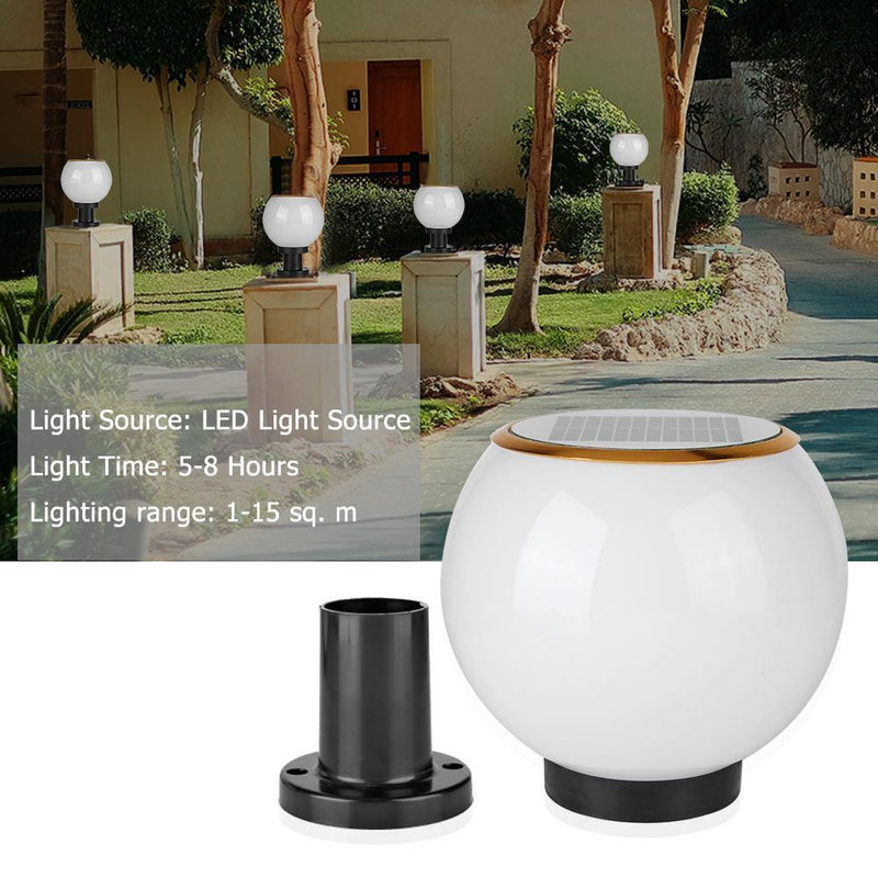 Solar LED Bollard Light Waterproof Outdoor Garden Courtyard Lawn Pillar Lamp