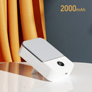 Mini Digital Display Hanging Neck Fan Portable USB Desktop Fans (White)