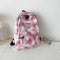 #A Casual Tie Dye Backpack Women Multi-layer Pockets Girl Knapsack Soft for Sh