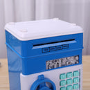 Automatic Electronic Piggy Bank ATM Password Money Box Saving Box (Blue)