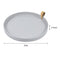 Durable PU Leather Storage Tray Key Plate Folding Storage Box (Grey)