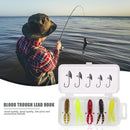 Sharp Blood Slot  Head Soft Lure+Fishing Hook with Barbed Hook Suit