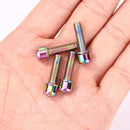 6pcs High Carbon Steel M5 Hex Bicycle Holder Bottle Rack Screw (Multicolor)