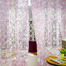 Chic Leaf Type Tulle Door Window Curtain Rural Leaf Design Curtain Pink