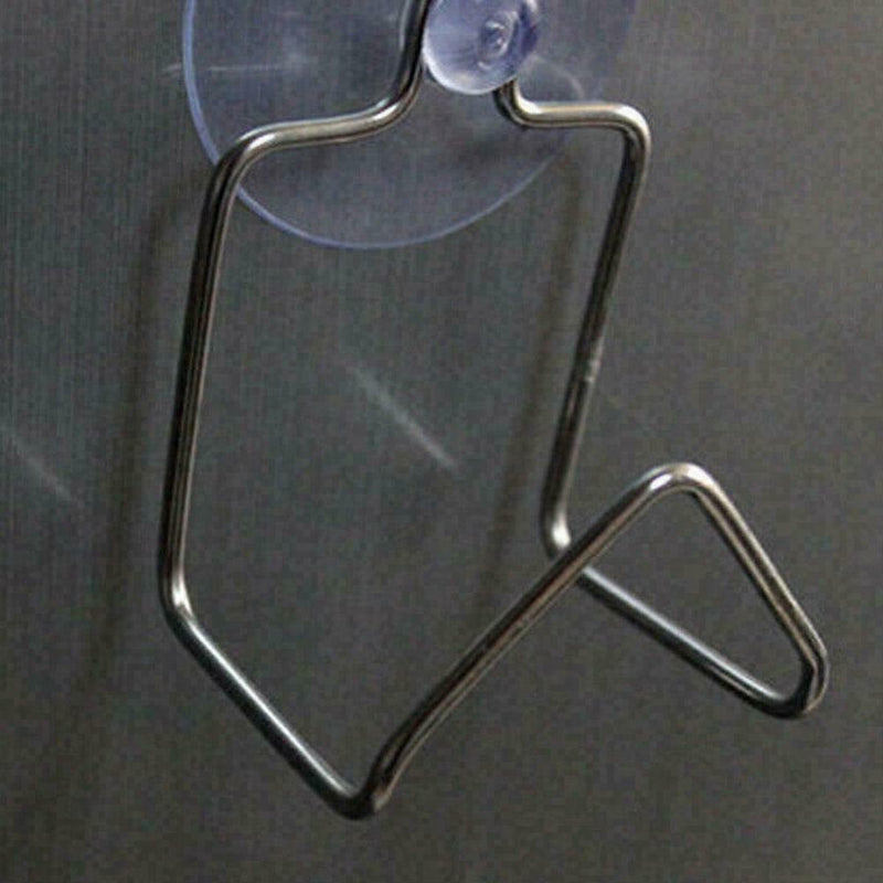 Steel Portable Suction Cup Drain Rack Cleaning Draine Dish Cloth U6K9 S6E5