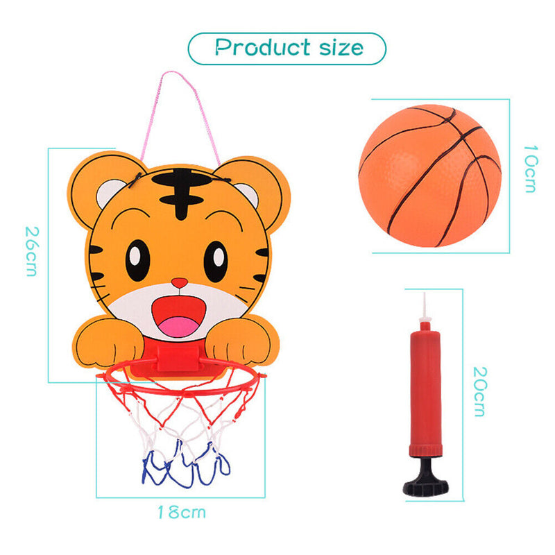 Baby Kids Basketball Hoops Set Indoor Basketball Backboard Toys (Tiger) Newly