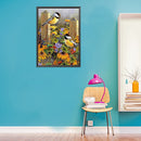 3 Strands DIY Full Embroidery Birds Flowers Stamped Cross Stitch Home Wall Decor