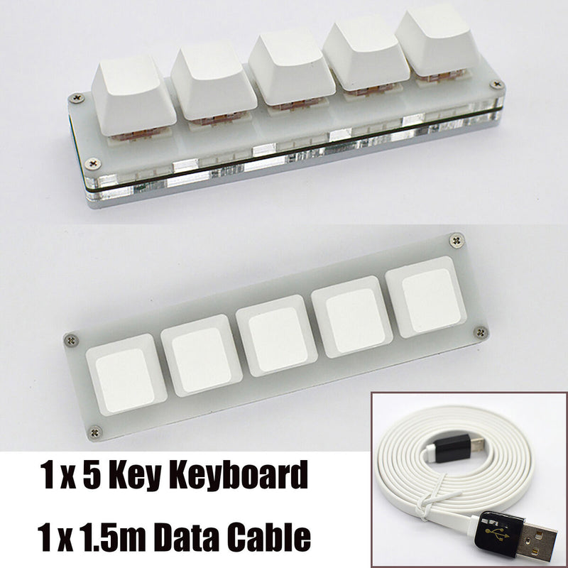 5 Key Gaming Keyboard Program Macro keypad + 1.5M Data Cable Mechanical Keyboard