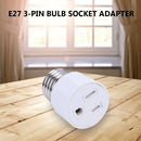 E27 to Regular US Plug Light Fixture Bulb Base Polarized Lamp Socket Adapter