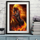Painting By Numbers Kit DIY Fire Horse Hand Painted Canvas Oil Art Picture Newly