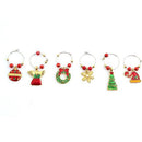 Quality Charming Party Ornaments Wine Glass Ring Christmas Decor Cup Decoration