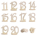10pcs Wooden Wedding Table Number Cards Ornament Craft (Eleven to Twenty) Newly