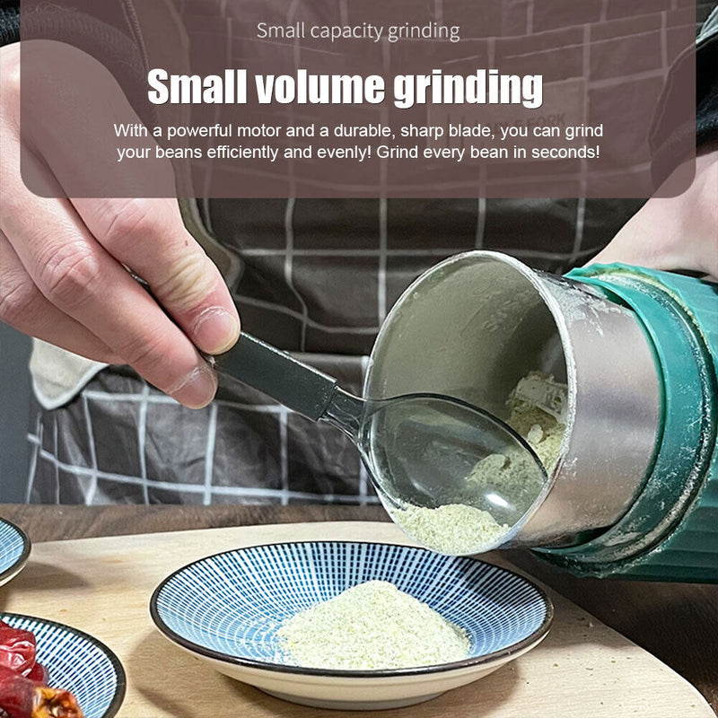 Electric Multigrain Coffee Bean Grinder Nut Spice Grinding Machine (Green)