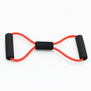 8 Word Rubber Yoga Fitness Chest Expander Rope Workout Equipment (Red) Newly