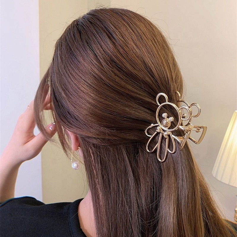 Elegant Cute Cartoon Metal Hairgrip Women's Hair Claws Large Shark Clip