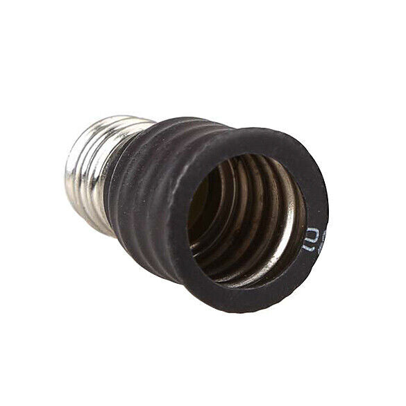 1X E12 to E14 LED Bulb Lamp Holder Lamp Adapter Socket Adapter Black Newly