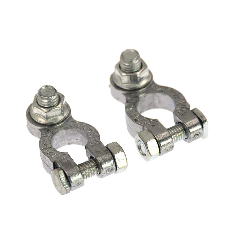 Tin Plated Brass Battery Terminals Connectors Positive + Negative 12V Universal