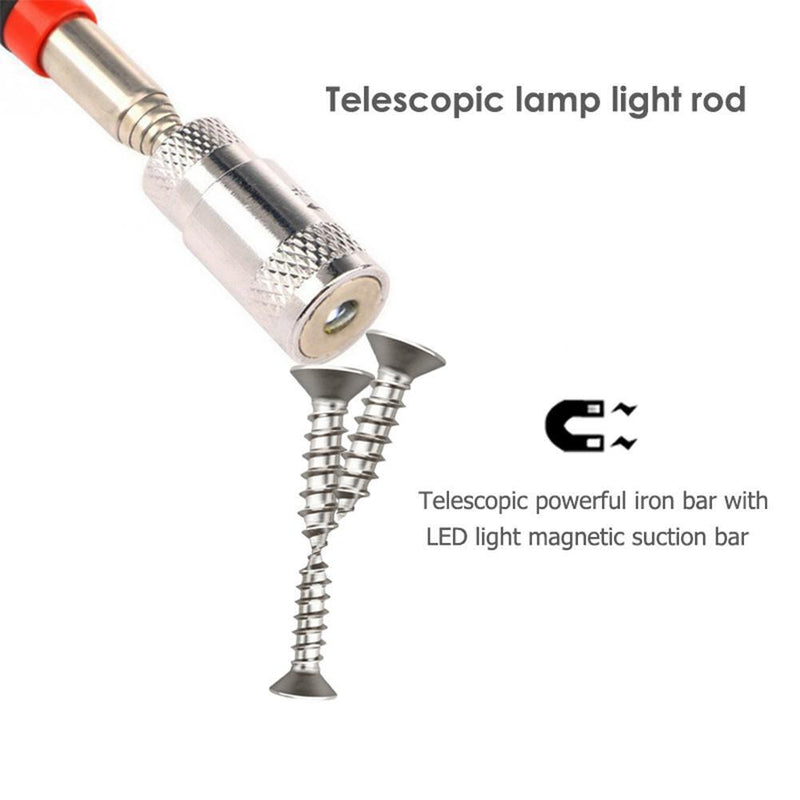 YouN Telescopic Adjustable Magnetic Recording Tools with LED Light Magnet