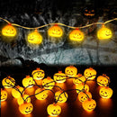Halloween 10 LED Pumpkin String Lights Lantern Lamp Home Party Christmas Decors