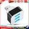 USB2.0 HUB 3 Ports Adapter Fast Phone Chargers with LED Indicator (Black) Newly