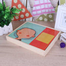 Baby Wooden Magnetic Puzzle Board Dress Up Games Children Educational(04)