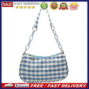 Fashion Women Plaid Pattern Printing Underarm Bag Oxford Cloth Shoulder Bags
