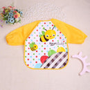 Cartoon Waterproof Unisex Baby Feeding Long Sleeve Art Apron Animal Bibs(B)