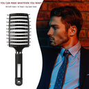 Hair Scalp Massage Comb Curly Detangle Hair Brush Hairdressing Tool (Black)