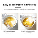 Oil-Absorbing Paper 12 Sheet Scum Grease Oil Blotting Paper for Fried Food/Soup
