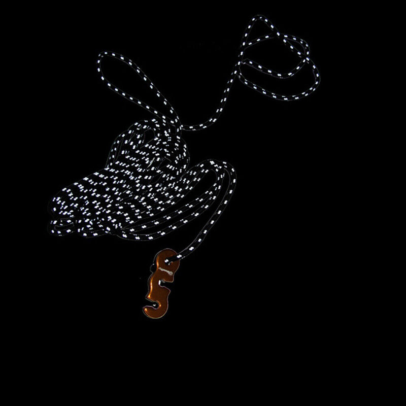 4pcs Tent Wind Rope Buckle Reflective Outdoor Camping Cord Lanyard (Black) Newly