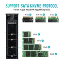 10Gbps M.2 SSD Adapter Enclosure Support M.2 NVME PCIE/NGFF SATA Type-C Case Set