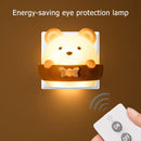 Bear Shape Hallway Wall Lamp Bedside Night Light with Remote Control (A)