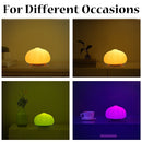 Lamp Rechargable Touch Sensor Bun Pat Shape LED Color-changing Night Light