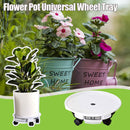 Movable Flower Pot Tray Plastic Universal Bonsai Base with Wheel Home Garden,