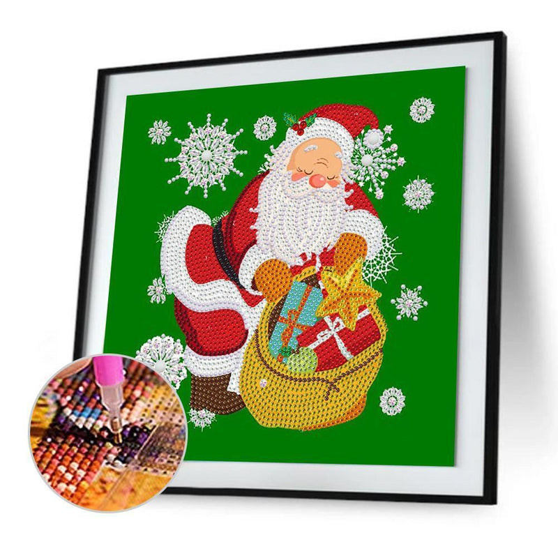 2PCS Diamond Painting Partial Special Drill Christmas Picture of Rhineston