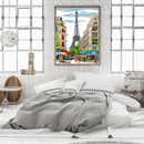 Partial Embroidery Kits Paris Street 14CT Counted Needlework Home Decoration
