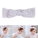 Korean Stripe Bow Knot Baby Hair Band Infant Cute Elastic Headband(Grey)