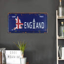England Metal Plate Tin Sign Decorative Plaque Retro Iron Painting Wall Art