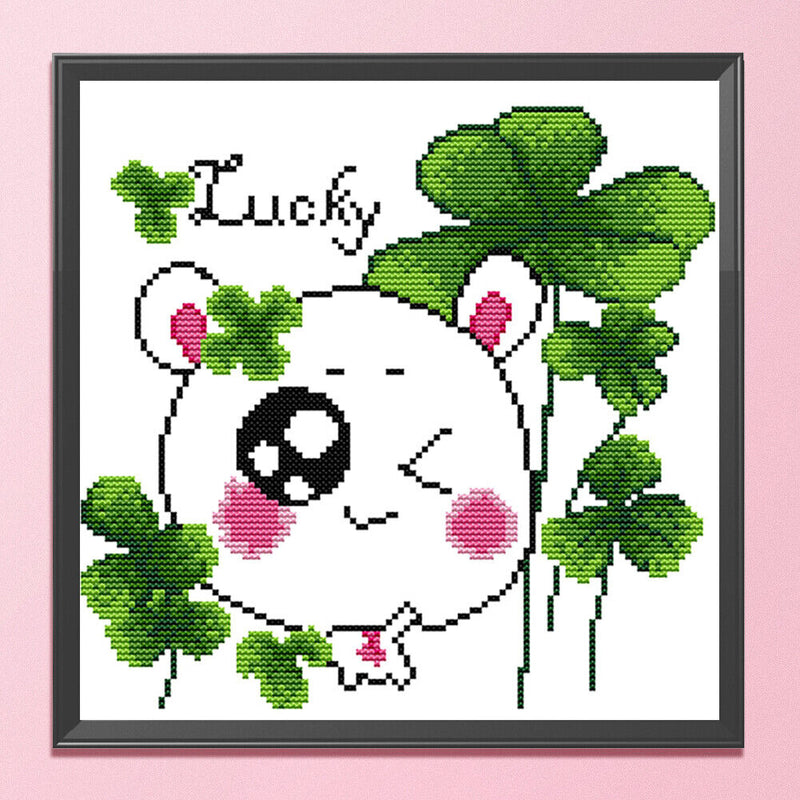 Partial Embroidery DIY Stamped Canvas 14CT Lucky Grass Needlework Set Home Decor
