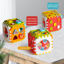 Toddler Plastic Activity Cube Shape Number Sorting Toys Building Blocks Newly