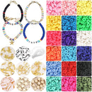 Flat Round Jewelry Making Sets Spacer Beads Bracelet Accessories Polymer Clay