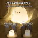 Clap Light 7 Colors USB Rechargeable Rabbit Shaped Night Light Cute Silicone