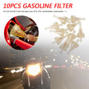 10x 1/4 inch Motorcycle Inline Gas Fuel Filter for ATV UTV Snowmobil Universal