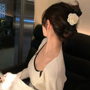 Bow Side Clip Strongly Fixed Headwear Camellia Catch Clip Shark Clip