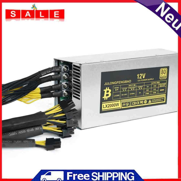 2000W Desktop Power Supply High Efficiency for BTC Bitcoin ETH Ethereum Mining